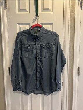 Stio Men's Casual Button-Down Shirt in Slate Blue